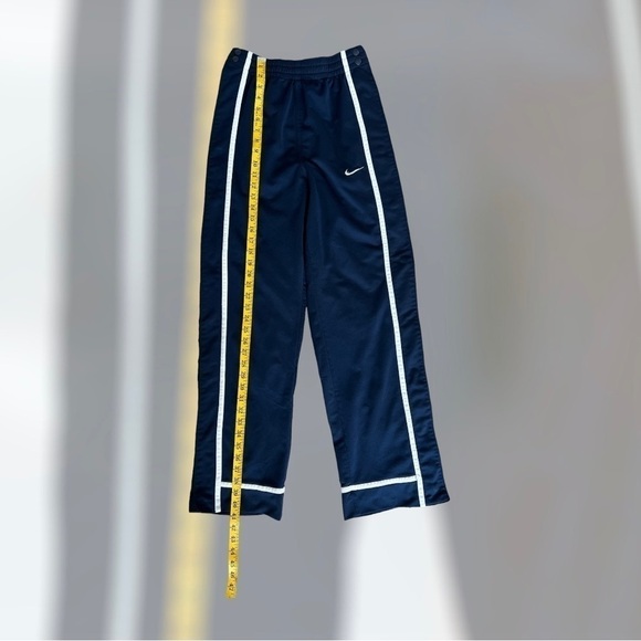 Nike navy blue side snaps warm up joggers size S - Picture 5 of 7